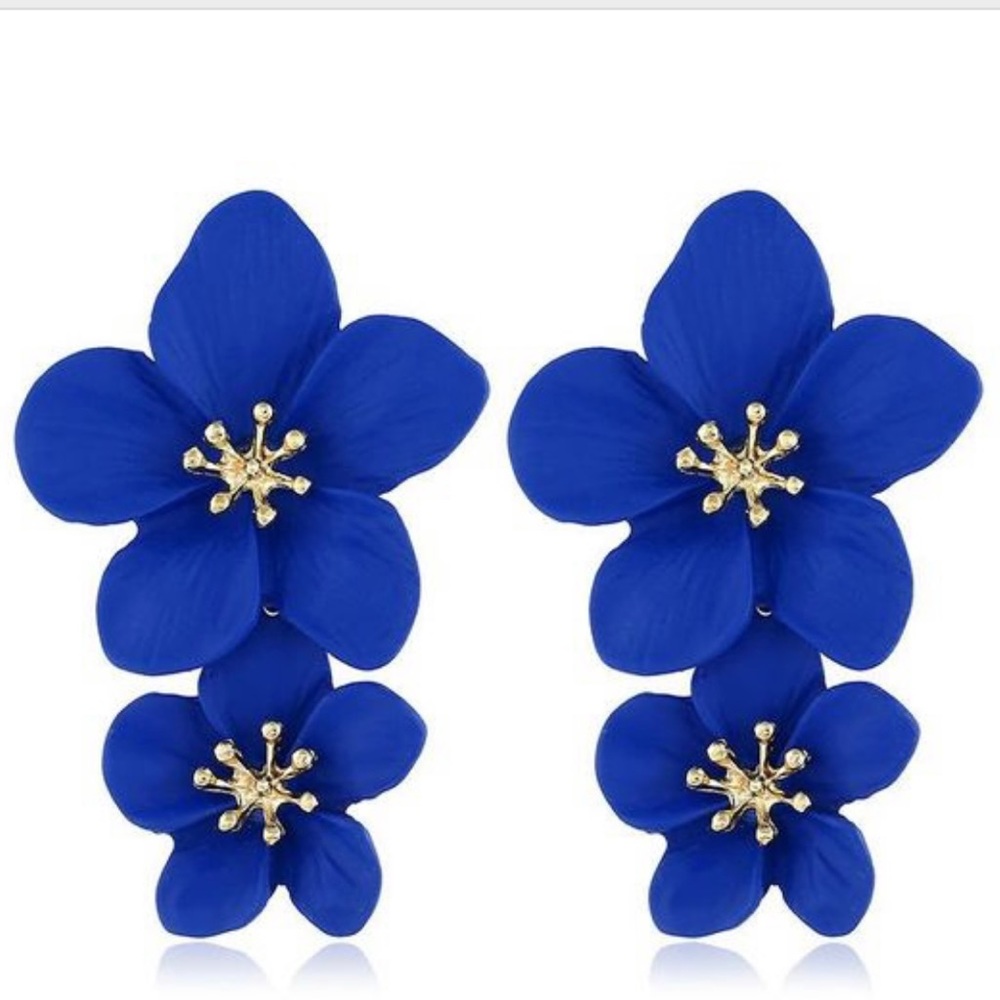 🌸🌸🌸Blue Hibiscus Earrings 🌺🌺🌺